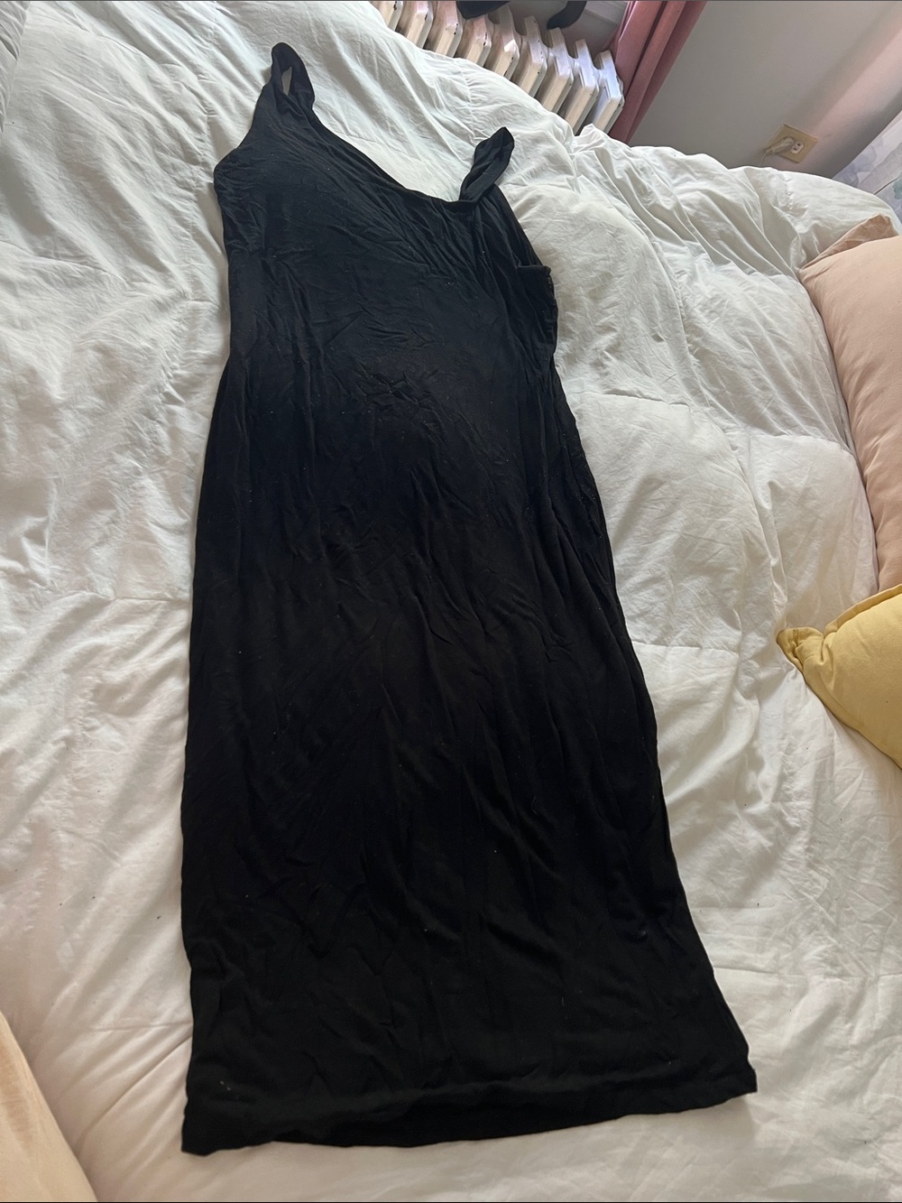 Bar III Black Sleeveless Maxi Slip Dress L